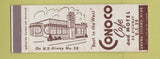 Matchbook Cover - Conoco Cafe Motel Grand Island NE