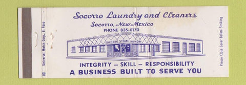 Matchbook Cover - Socorro Laundry NM WEAR Full Length