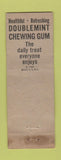 Matchbook Cover - Doublemint Chewing Gum girlie WORN YELLOW Full Length