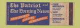 Matchbook Cover - Patriot and Evening News Harrisburg PA WEAR Full Length