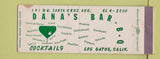 Matchbook Cover - Dana's BBQ Los Gatos CA WEAR Full Length
