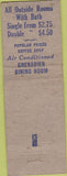 Matchbook Cover - Detroit Leland Hotel MI