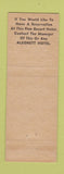 Matchbook Cover - Paradise Inn Phoneix AZ Full Length