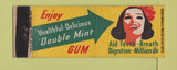 Matchbook Cover - Doublemint Chewing Gum girlie  Full Length