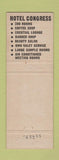 Matchbook Cover - Hotel Congress Pueblo Colorado