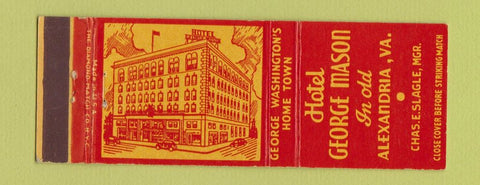Matchbook Cover - Hotel George Mason Alexandria VA