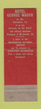 Matchbook Cover - Hotel George Mason Alexandria VA