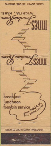 Matchbook Cover - Innes Fountain Room Wichita KS