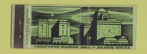 Matchbook Cover - Chalfonte Haddon Hall Atlantic City NJ WORN Full Length