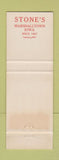 Matchbook Cover - Stone's Restaurant Marshalltown IA Full Length