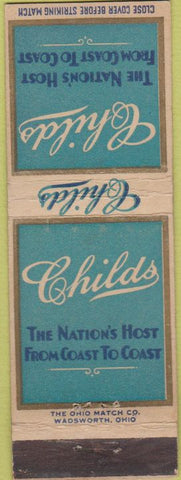 Matchbook Cover - Childs Cafeterias chain Corona Cigars