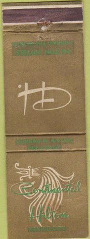 Matchbook Cover - Continental Hilton Hotel Mexico City