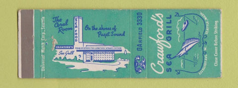 Matchbook Cover - Crawford's Sea Grill Seattle WA