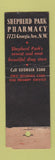 Matchbook Cover - Shepherd Park Drug feature WORN