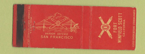 Matchbook Cover - Fort Winfield Scott CA Harbor Defense San Francisco