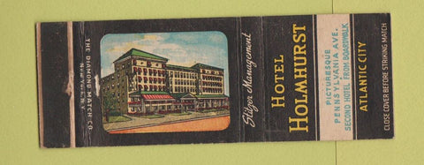Matchbook Cover - Hotel Holmhurst Atlantic City NJ