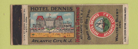 Matchbook Cover - Hotel Dennis Atlantic City NJ WEAR