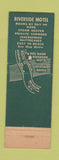 Matchbook Cover - Riverside Motel Red Bank NJ
