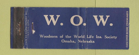 Matchbook Cover - Woodmen of the World Insurance Omaha NE WEAR Full Length