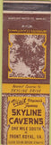 Matchbook Cover - Skyline Caverns Front Royal VA crease