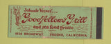 Matchbook Cover - Goodfellow's Grill Fresno CA WORN Full Length