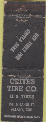 Matchbook Cover - Crites Tire Co Albany OR POOR
