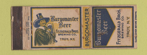 Matchbook Cover - Burgomaster Beer Troy NY WORN