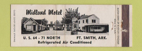 Matchbook Cover - Midland Motel Fort Smith AR WEAR Full Length