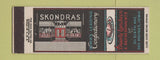 Matchbook Cover - Skondras Restaurant Des Moines IA