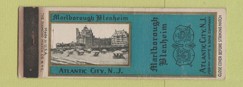 Matchbook Cover - Marlborough Blenheim Hotel Atlantic City NJ Diamond WEAR