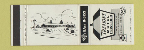 Matchbook Cover - Tremont Motel New Castle DE