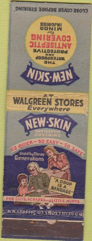 Matchbook Cover - New Skin Walgreens anticeptic