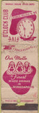 Matchbook Cover - 5 O Clock Club Minneapolis MN POOR