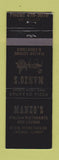 Matchbook Cover - Manzo's Italian Pizza Chicago IL