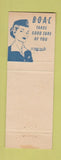Matchbook Cover - British Airways Europe Bryant May UK England girlie