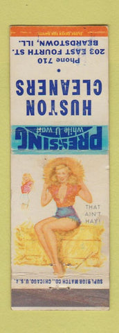 Matchbook Cover - Huston Cleaners Beardstown IL pinup