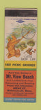 Matchbook Cover - Mountain View Beach Willimansett MA