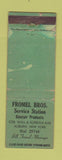 Matchbook Cover - Fromel Bros Sinclair oil gas Auburn NY WORN