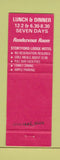 Matchbook Cover - Motel Frimley Hastings New Zealand
