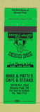 Matchbook Cover - Mike and Patti's Cafe Steaks Nicoma Park OK