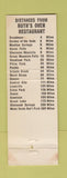 Matchbook Cover - Ruth's Oven Restaurant Colorado Springs