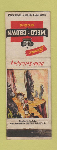 Matchbook Cover - Melo Brown Cigars Easter Island WEAR tobacco