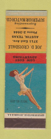 Matchbook Cover - Superior Match Joe Croisdale Austin TX pinup