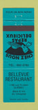 Matchbook Cover - Bellevue Restaurant Quebec QC