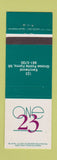 Matchbook Cover - One 23 Grosse Pointe Farms MI