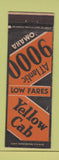 Matchbook Cover - Yellow Cab Taxi Omaha NE