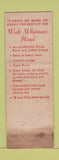 Matchbook Cover - Walt Whitman Hotel Camden NJ WEAR