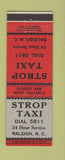 Matchbook Cover - Strop Taxi Raleigh NC
