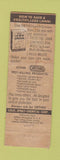 Matchbook Cover - Ortho Russell Dorman Elizabeth NJ WEAR girlie