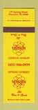 Matchbook Cover - Spring Street Spirits Newport RI